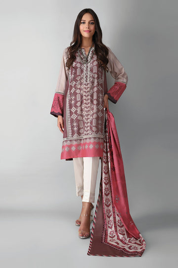L21327 Brown Khaadi Autumn Collection 2021